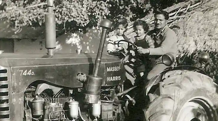 Farmer on tractor